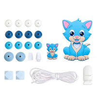 1 Set Silicone Beads Teething Rodent Food Grade BPA Free Fox Rabbit DIY Accessories Set Pacifier Chain Clips DIY Necklace Infant