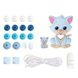 1 Set Silicone Beads Teething Rodent Food Grade BPA Free Fox Rabbit DIY Accessories Set Pacifier Chain Clips DIY Necklace Infant