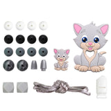 1 Set Silicone Beads Teething Rodent Food Grade BPA Free Fox Rabbit DIY Accessories Set Pacifier Chain Clips DIY Necklace Infant