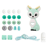 1 Set Silicone Beads Teething Rodent Food Grade BPA Free Fox Rabbit DIY Accessories Set Pacifier Chain Clips DIY Necklace Infant