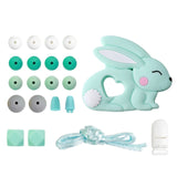 1 Set Silicone Beads Teething Rodent Food Grade BPA Free Fox Rabbit DIY Accessories Set Pacifier Chain Clips DIY Necklace Infant