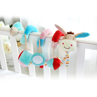 Rattles Mobile To Bed Baby Toys Cute Crib Stroller Spiral Newborn 0-12 Months Educational Cartoon Animals Soft Infant Rattle Toy