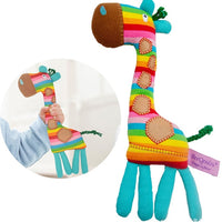 Plush Infant Toys Baby Development Giraffe Animal Handbells Rattles Handle Toys Stroller Hanging Teether Baby Toys 0-12 Months