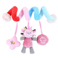 Plush Infant Toys Baby Development Giraffe Animal Handbells Rattles Handle Toys Stroller Hanging Teether Baby Toys 0-12 Months