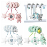 Rattles Mobile To Bed Baby Toys Cute Crib Stroller Spiral Newborn 0-12 Months Educational Cartoon Animals Soft Infant Rattle Toy