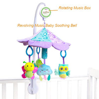 Cartoon Baby Crib Mobiles Rattles Music Educational Toys Bed Bell Carousel for Cots Infant Baby Toys 0-12 Months for Newborns