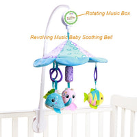 Cartoon Baby Crib Mobiles Rattles Music Educational Toys Bed Bell Carousel for Cots Infant Baby Toys 0-12 Months for Newborns